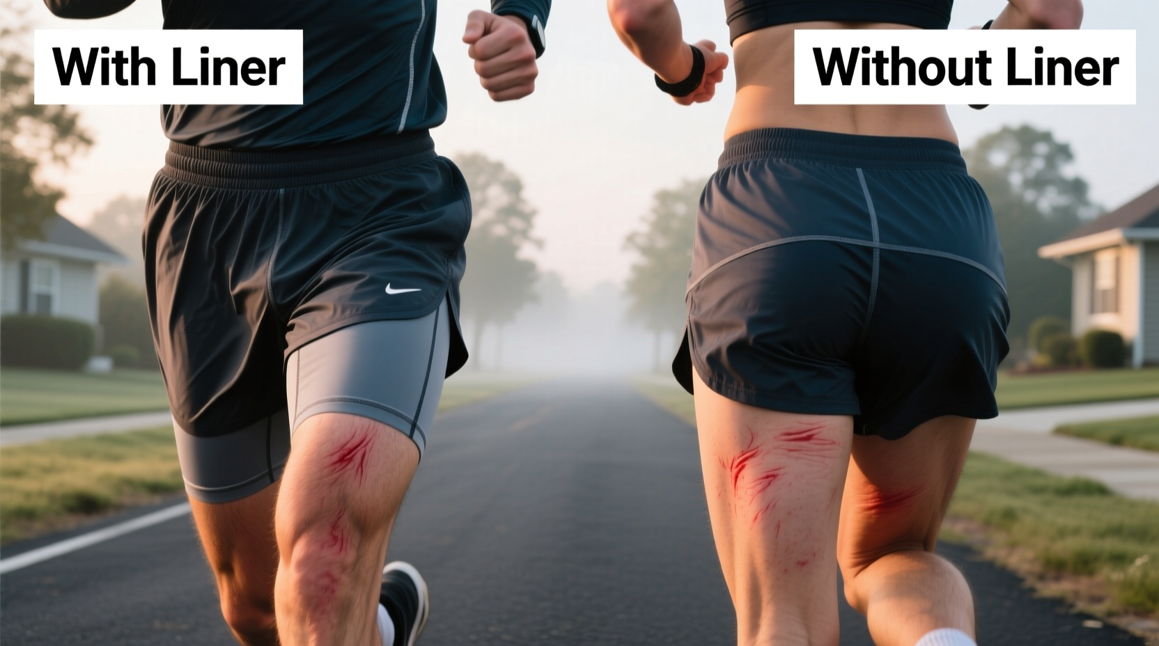 running shorts with liner vs without which reduces chafing on long runs