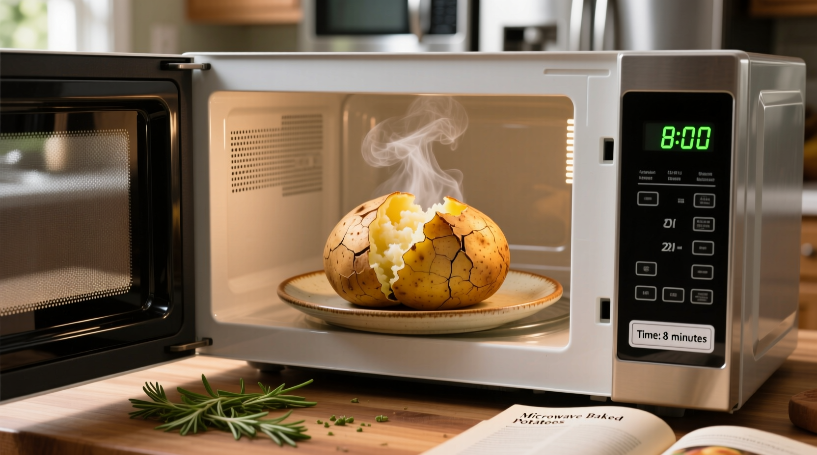 how long do you cook baked potatoes in the microwave