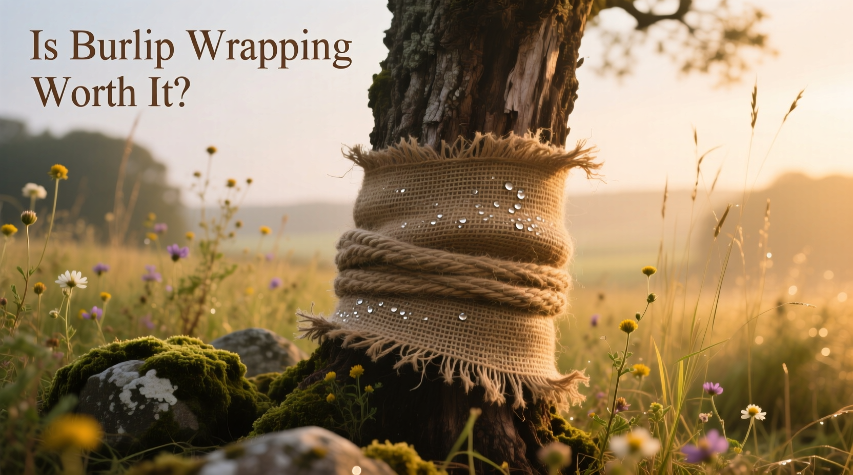 is wrapping your tree trunk in burlap worth it for rustic charm or does it trap moisture and mildew