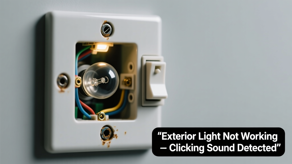 Exterior Light Not Working & Making Clicking Sound