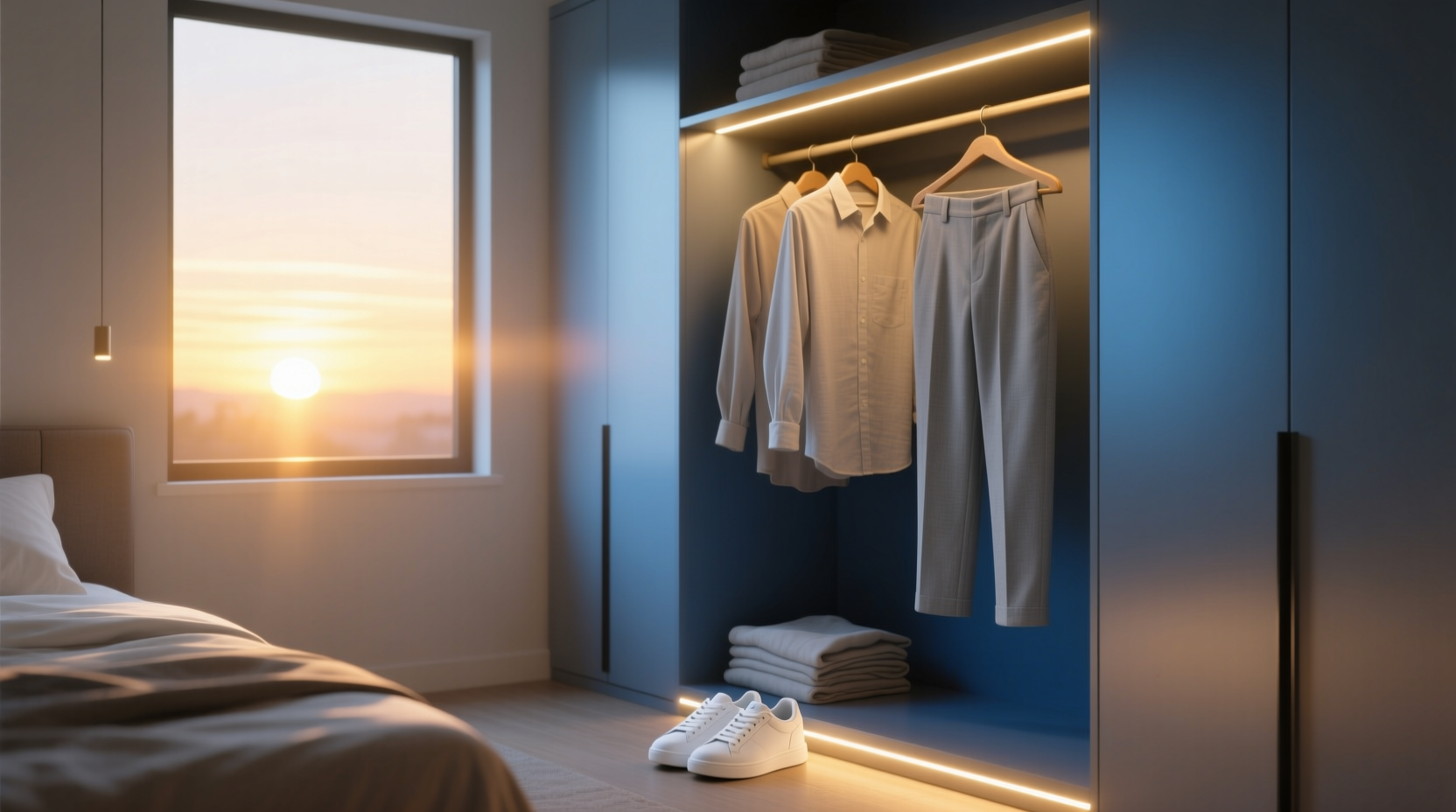 closet lighting timer vs sunrise bulb for motivation
