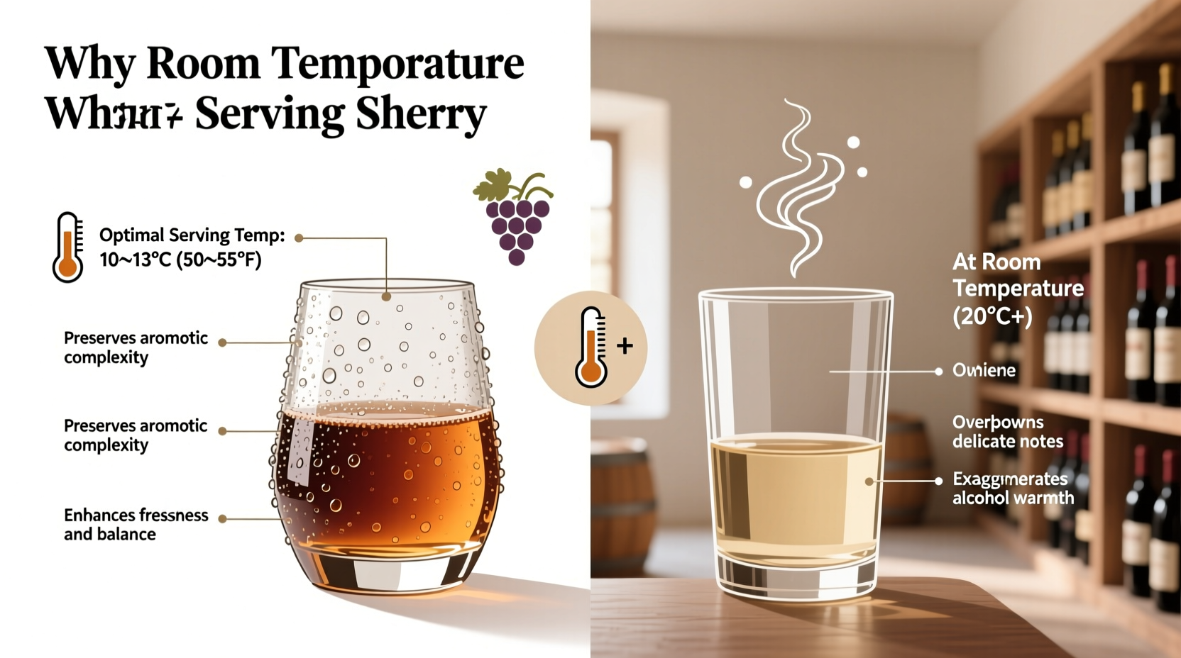 why does room temperature matter when serving sherry
