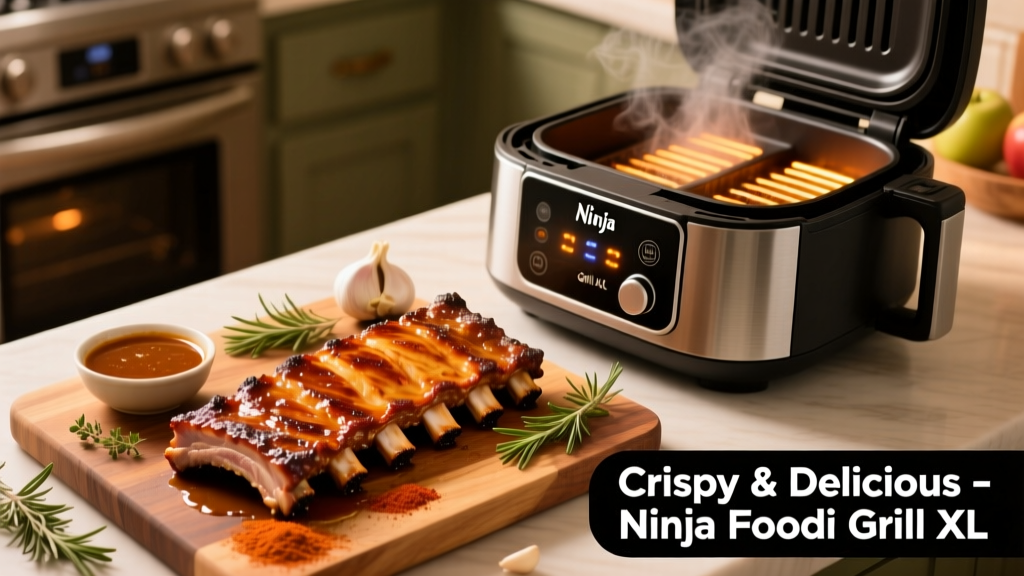 Crispy Country Style Ribs in Ninja Foodi Grill XL