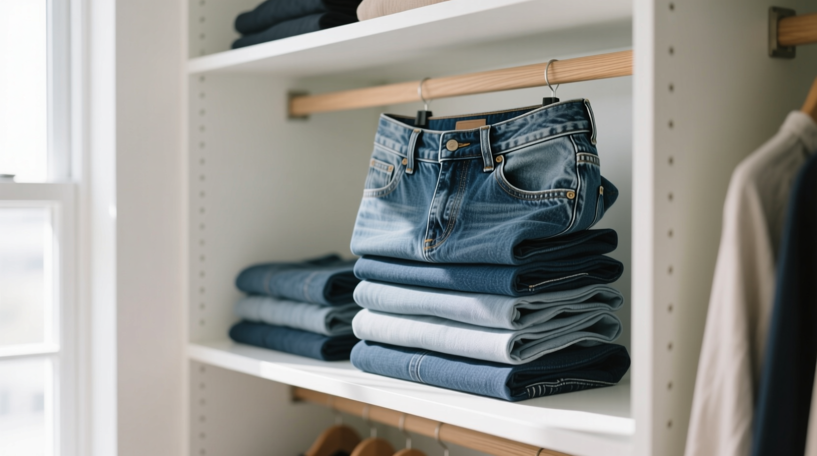 folded jeans vs hanging jeans the space saving truth