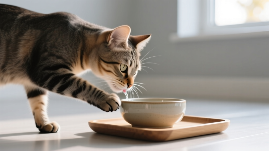 Why Cats Paw at the Floor Before Drinking