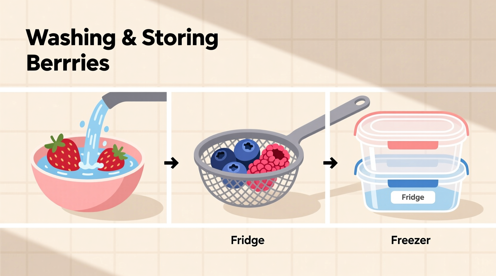 washing storing berries guide