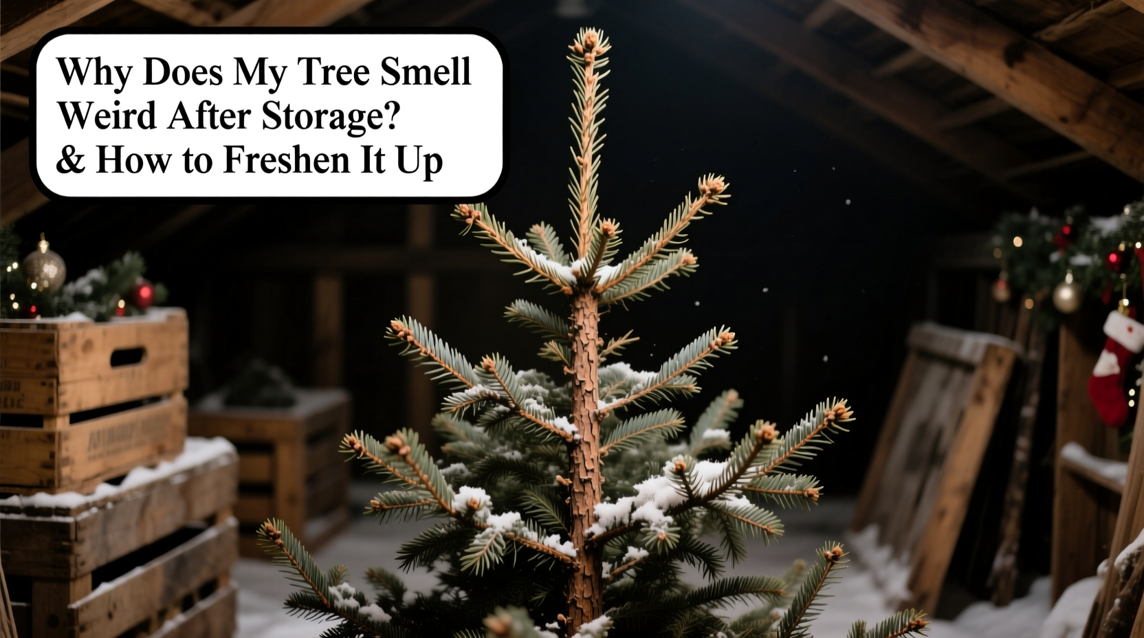 why does my christmas tree smell weird after storage and how to freshen it up