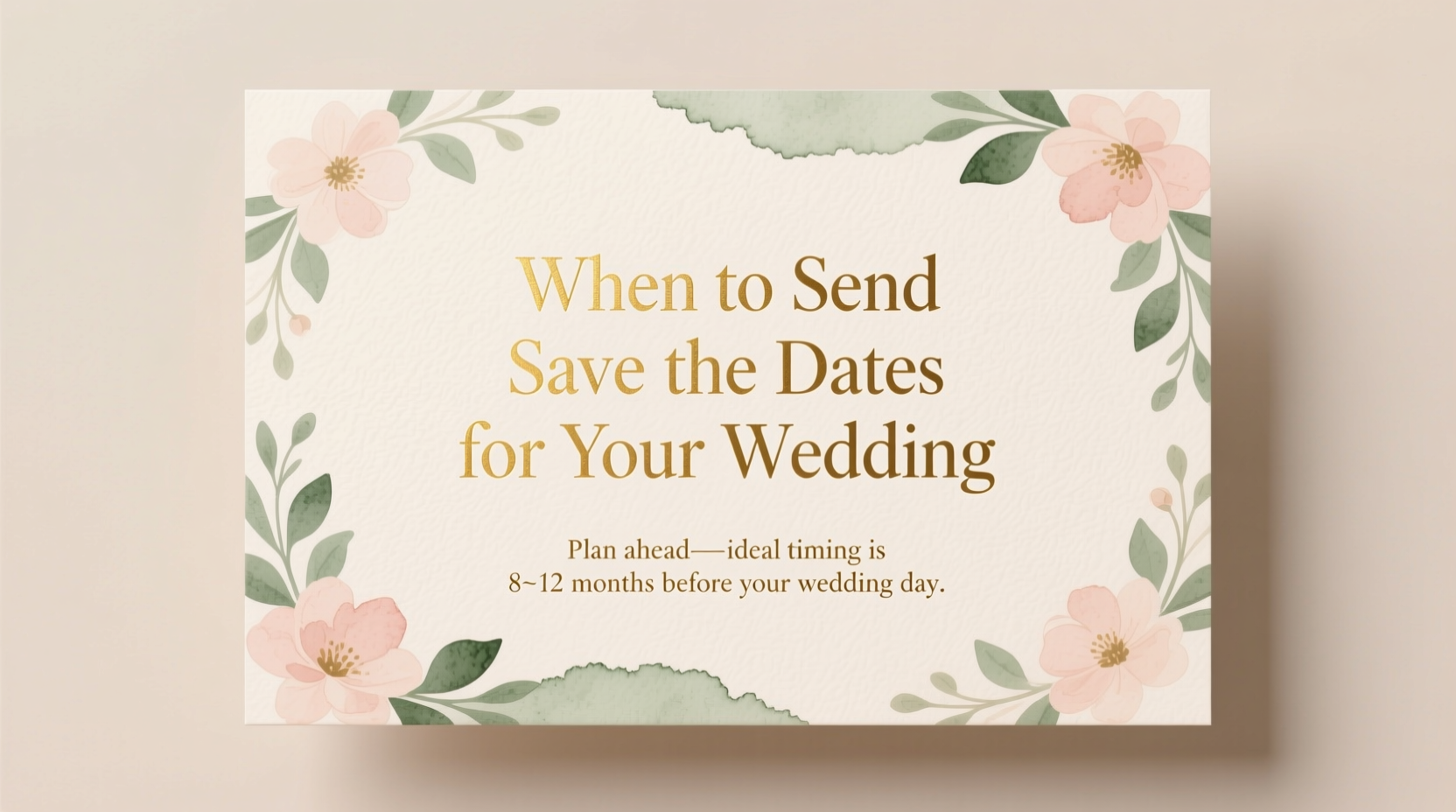 when do you send out save the dates for wedding