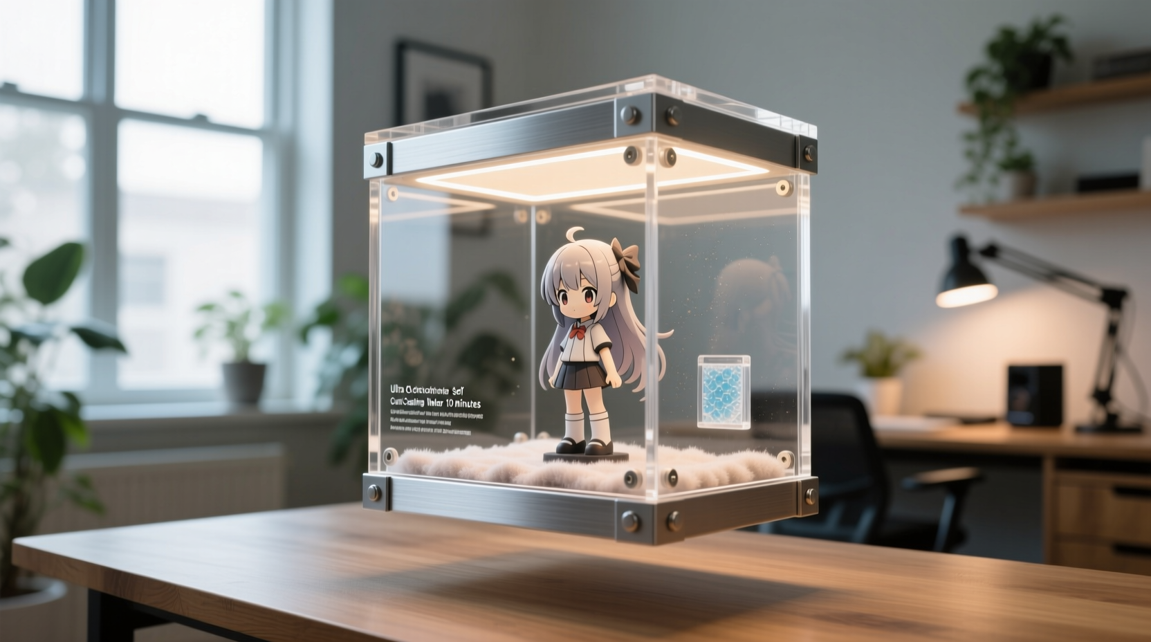 how to clean a resin anime display case without streaks