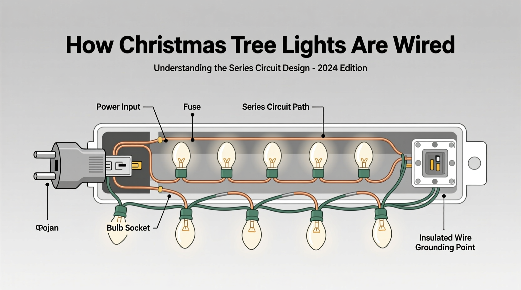 how are christmas tree lights wired