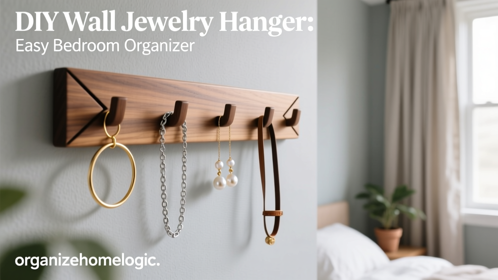 DIY Wall Jewelry Hanger: Easy Bedroom Organizer