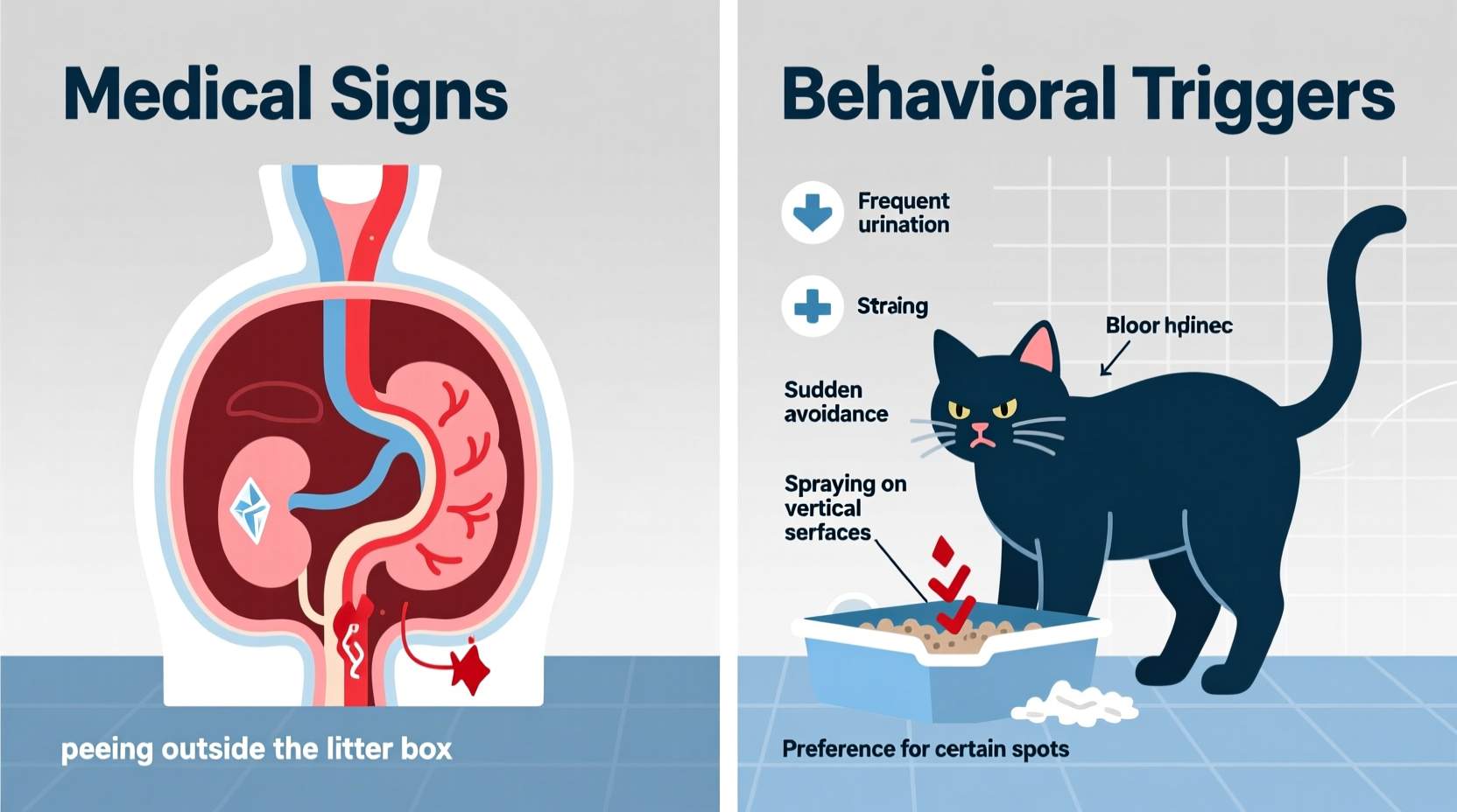 why is my cat peeing outside the litter box medical vs behavioral signs