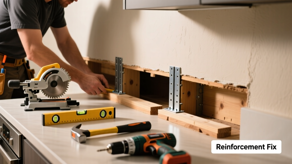 Fixing Sagging Floor Joists in the Kitchen