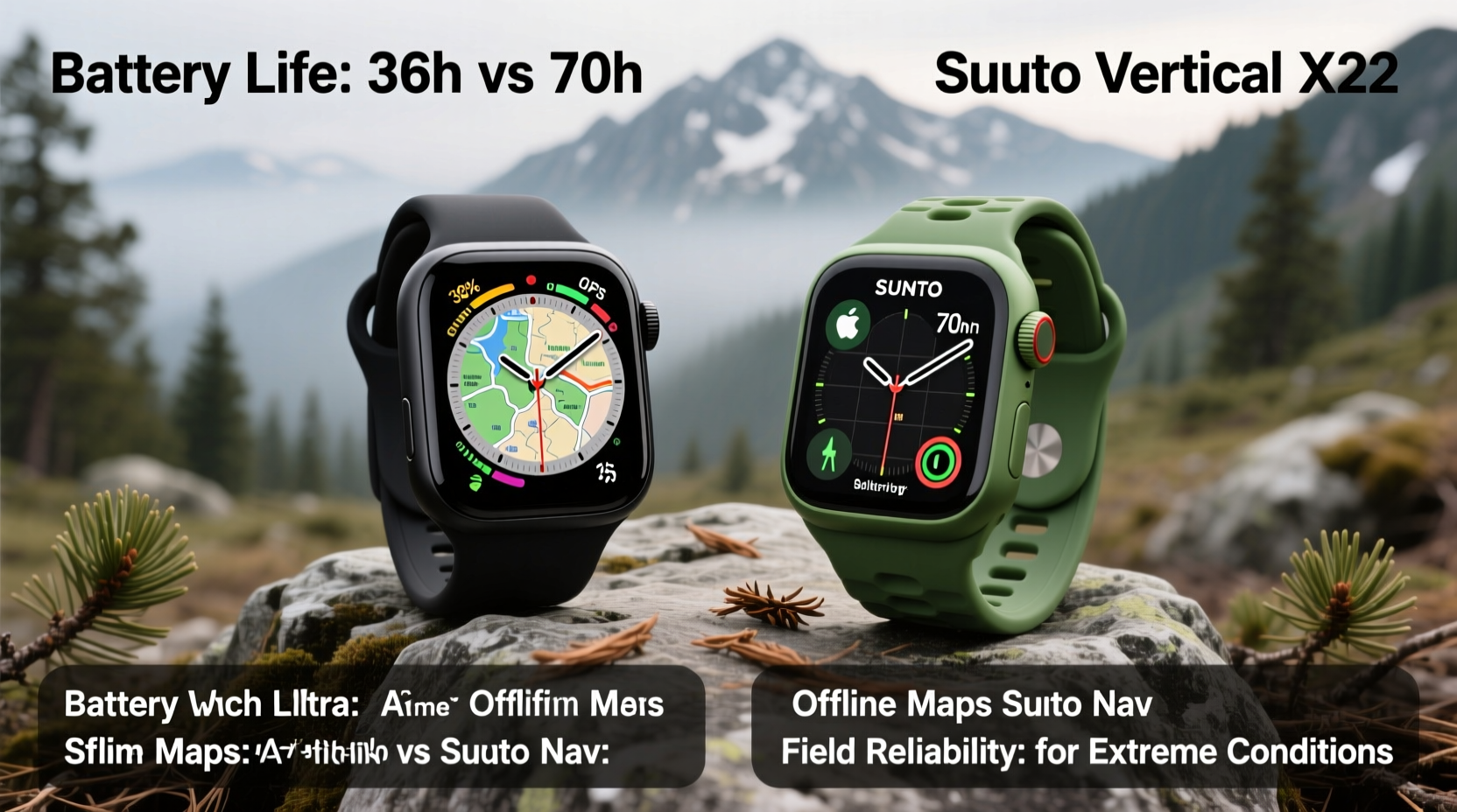 apple watch ultra vs suunto vertical battery maps