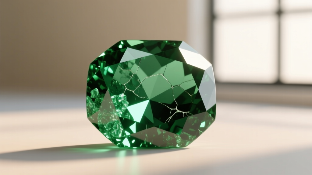Macro shot of a Colombian emerald