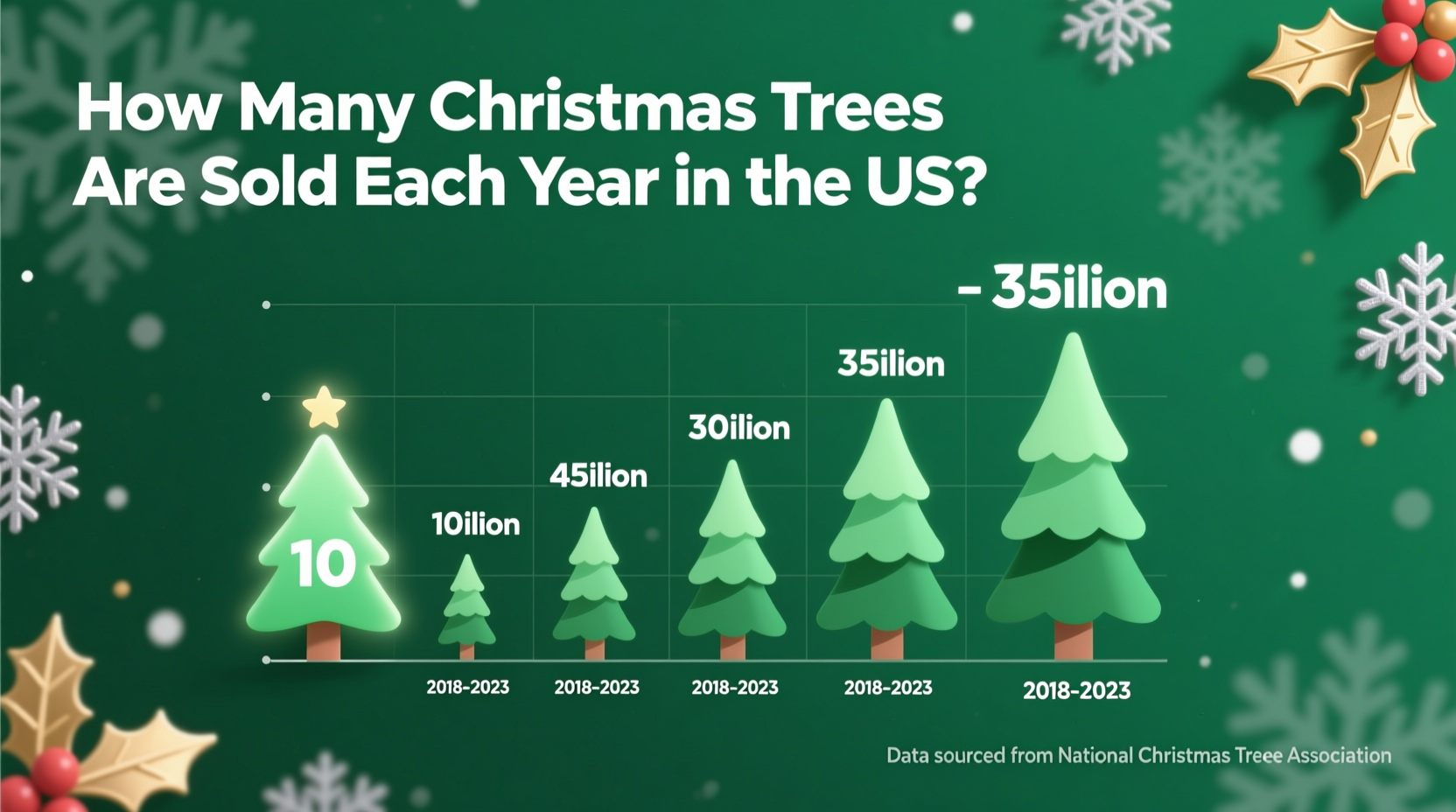 how many christmas trees are sold each year