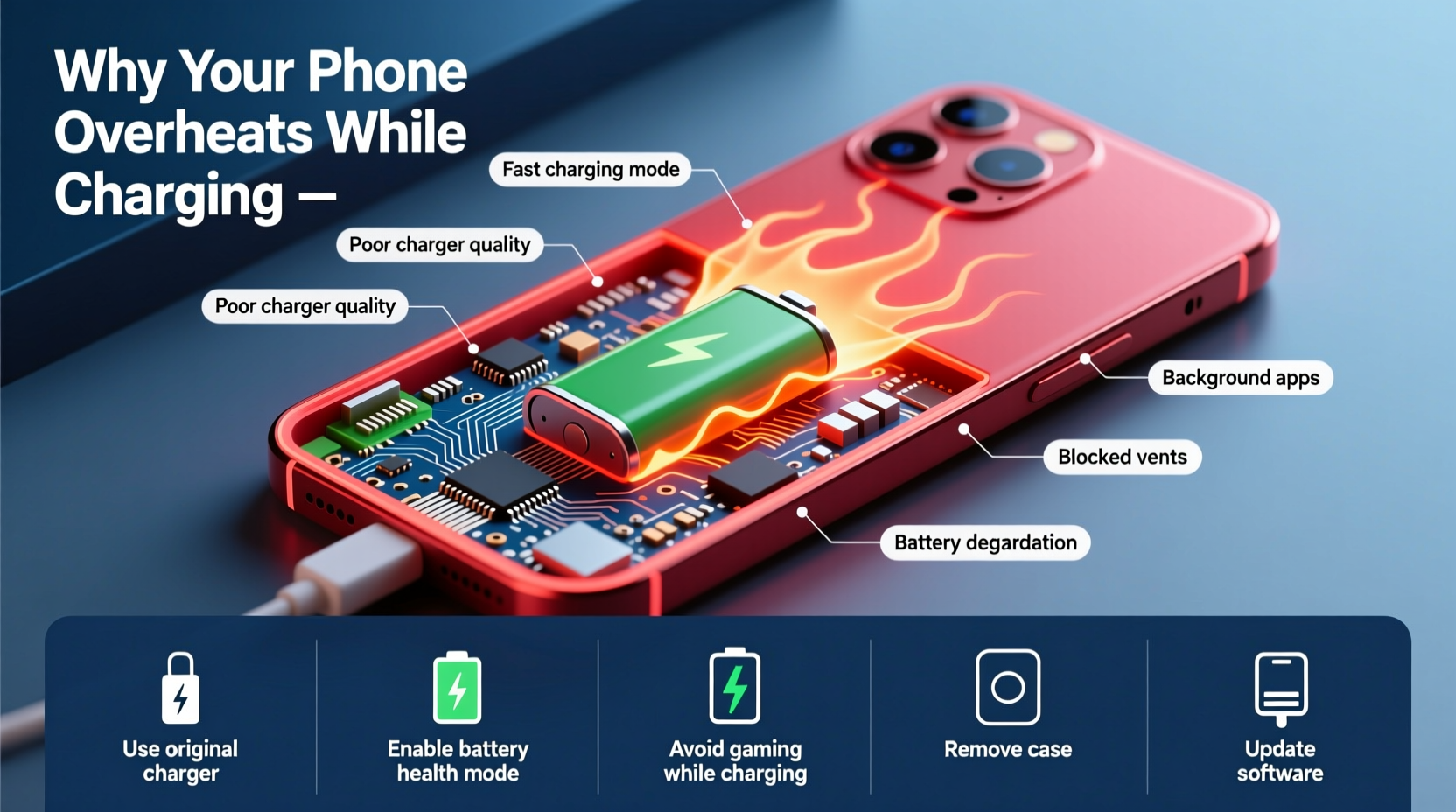 why does my phone keep overheating while charging causes and quick solutions