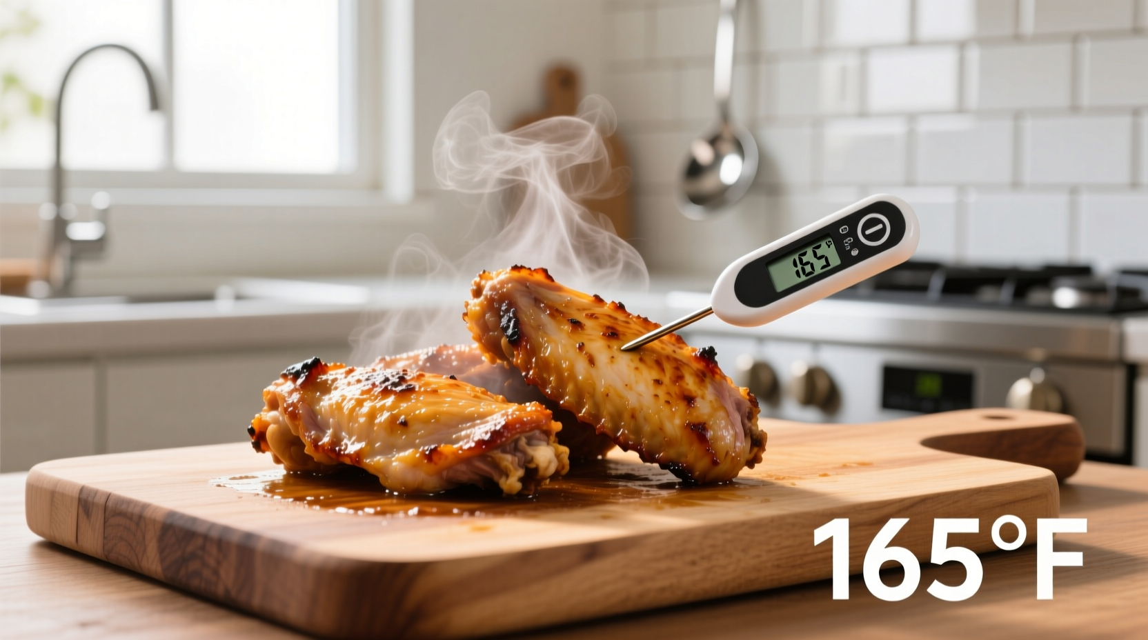 what temperature to cook chicken wings