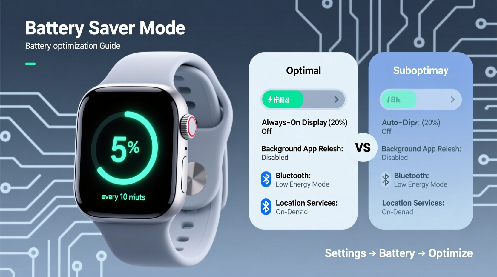 why is my smartwatch battery dying so fast settings to extend life