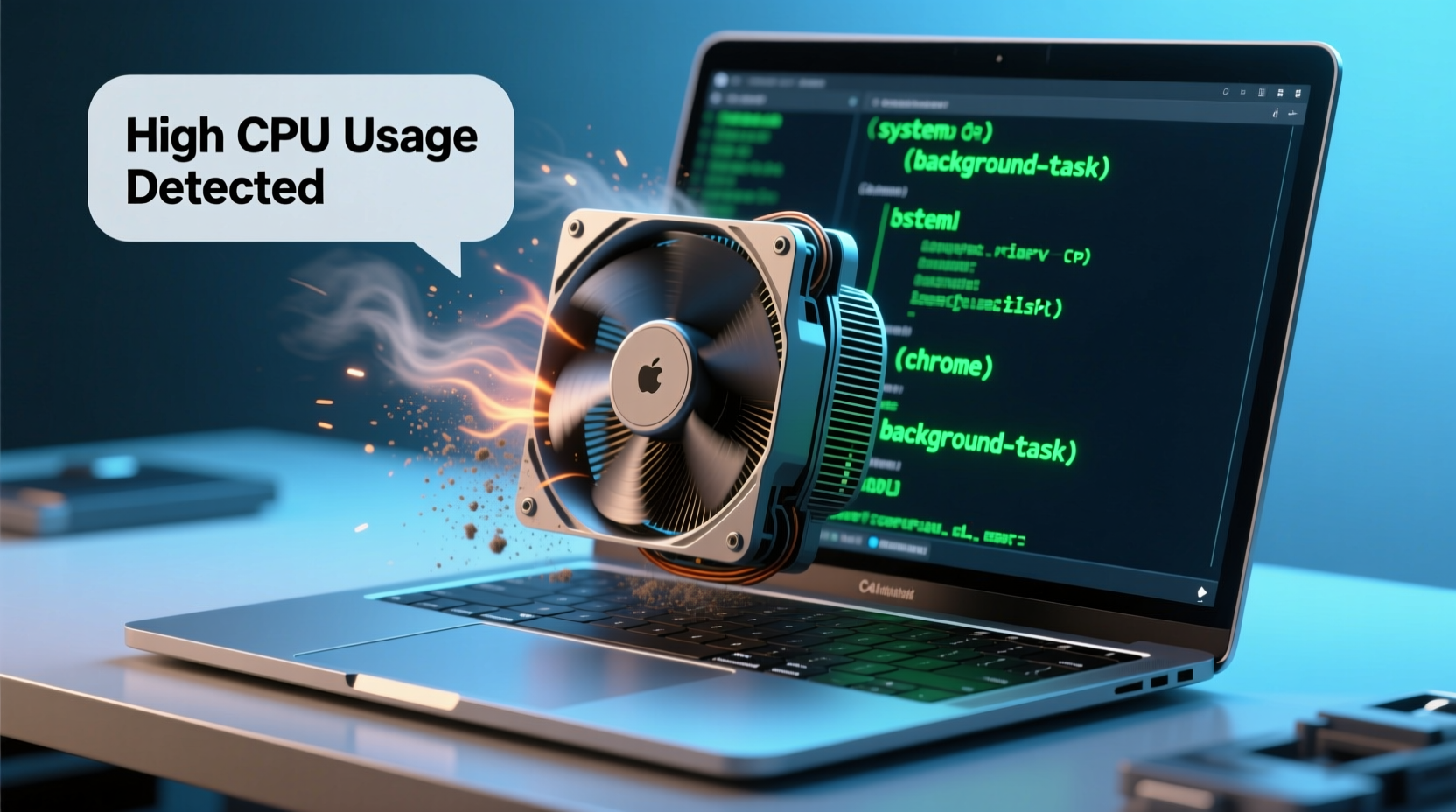 why does my laptop fan run loud when doing nothing checking for hidden processes
