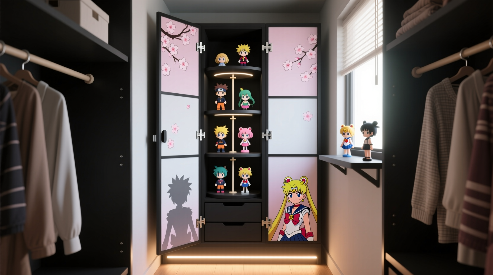 anime closet organization for small spaces