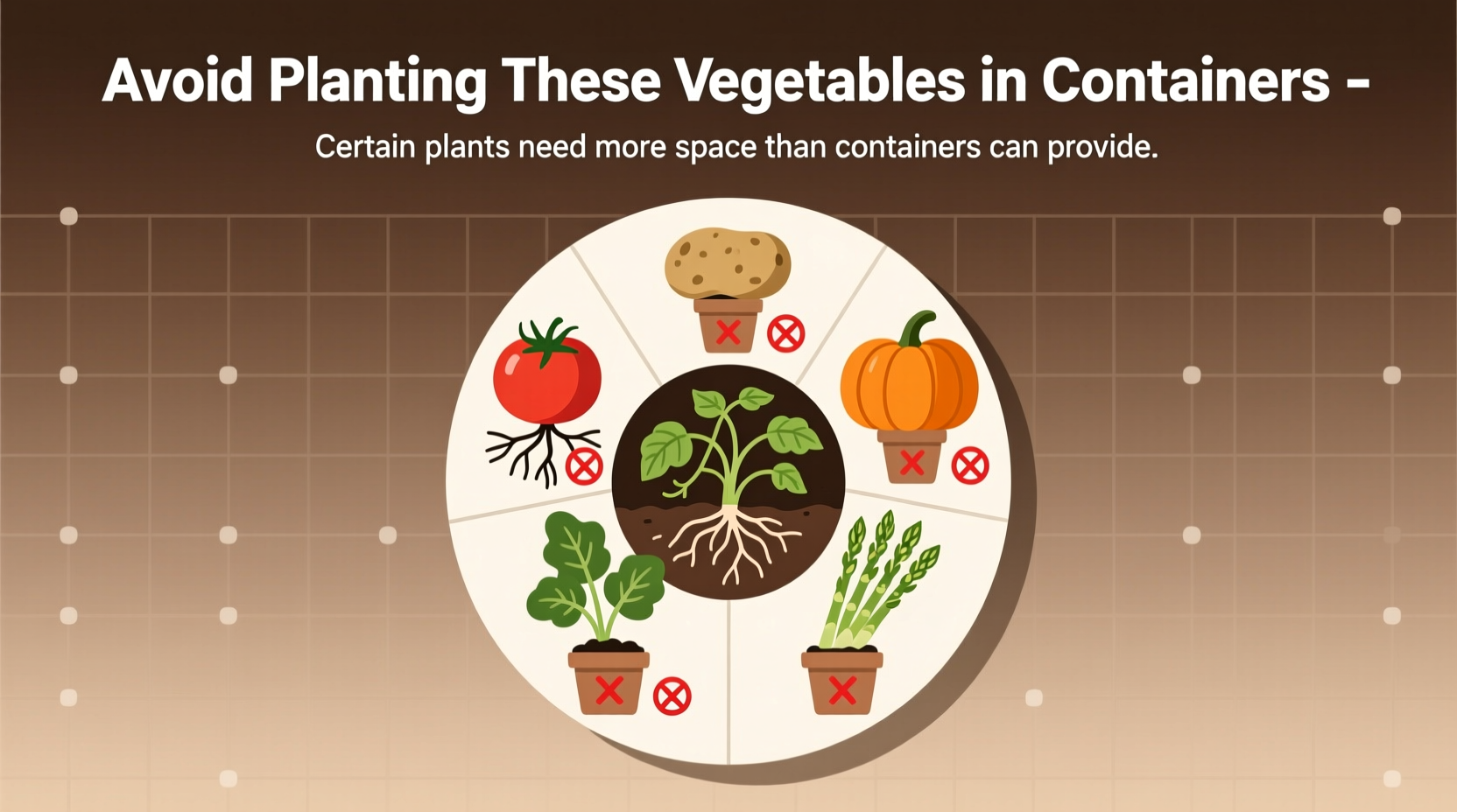avoid planting these vegetables in containers