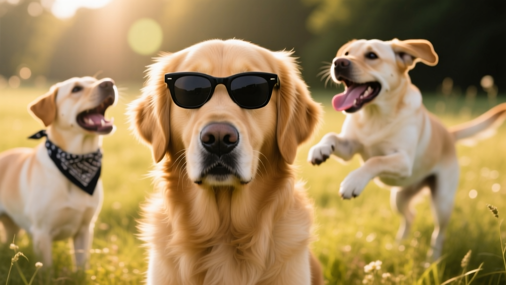 Golden Retriever Wearing Shades Is Completely Unbothered by Labs Being Total ‘Haters’