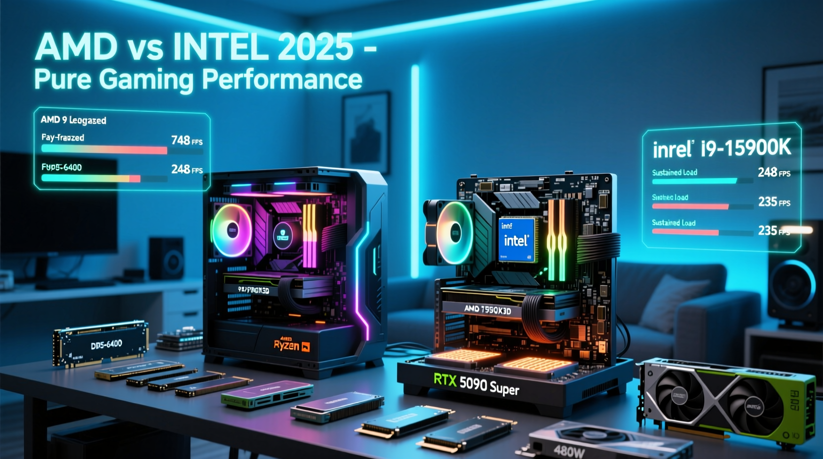 building a pc in 2025 amd vs intel for pure gaming performance