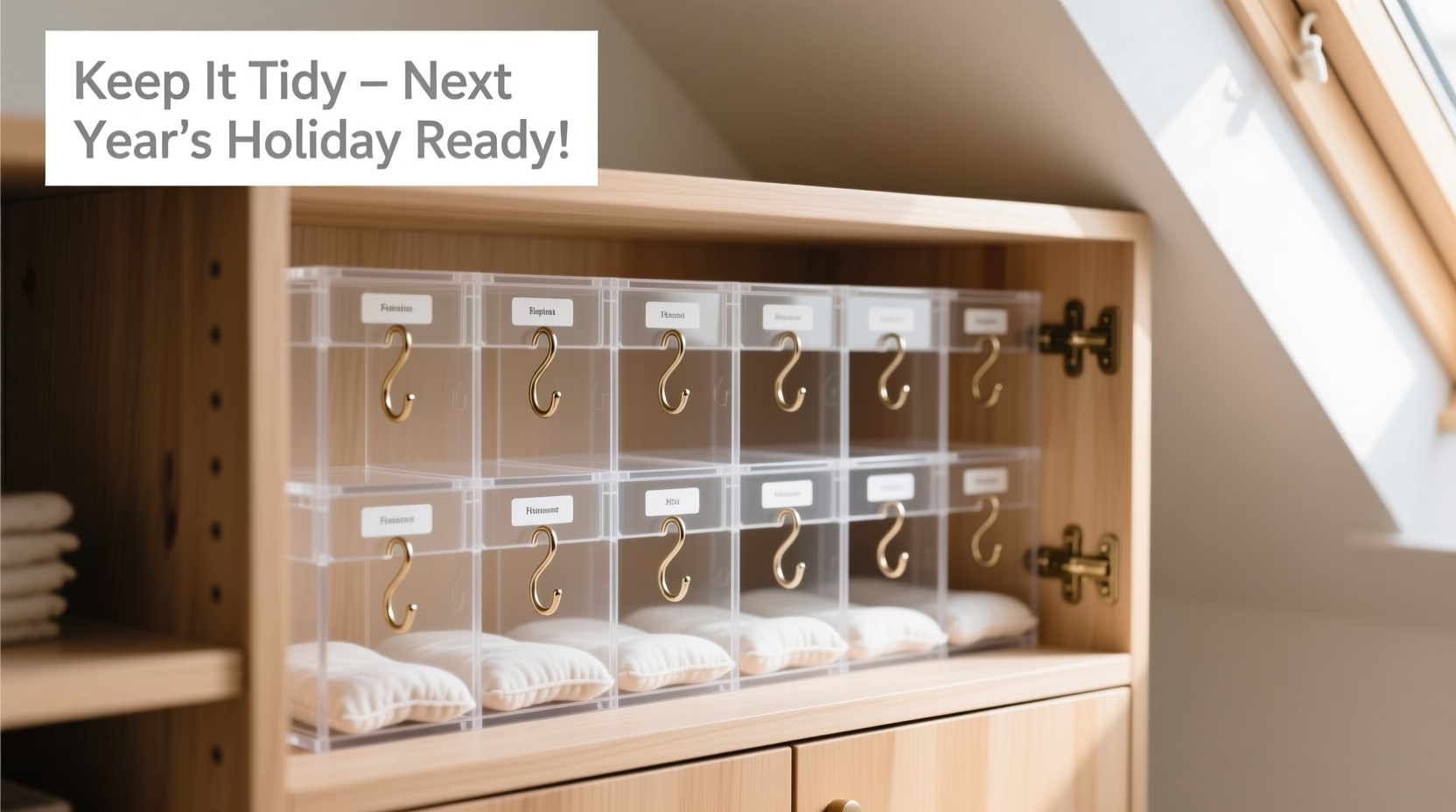 how to store ornament hooks separately to avoid tangled messes next year