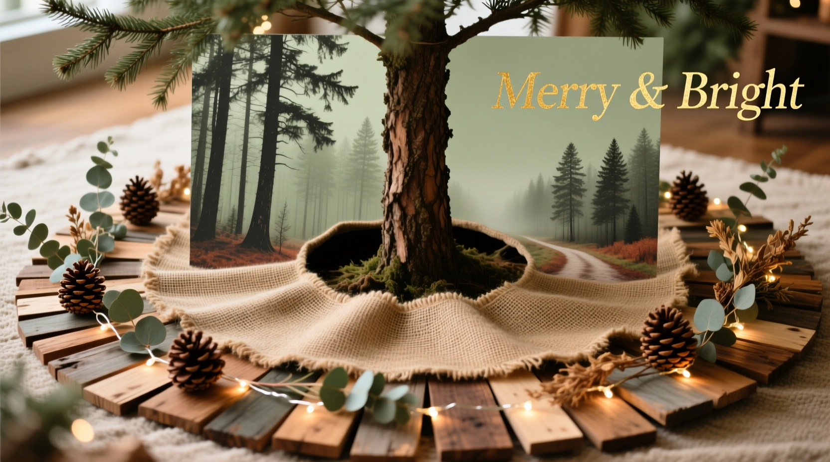 how to build a custom tree skirt that doubles as a photo backdrop