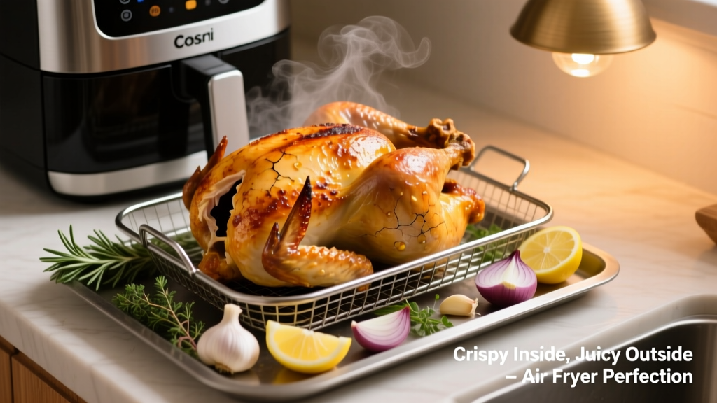 Whole Chicken in Cosori Air Fryer: Crispy & Juicy
