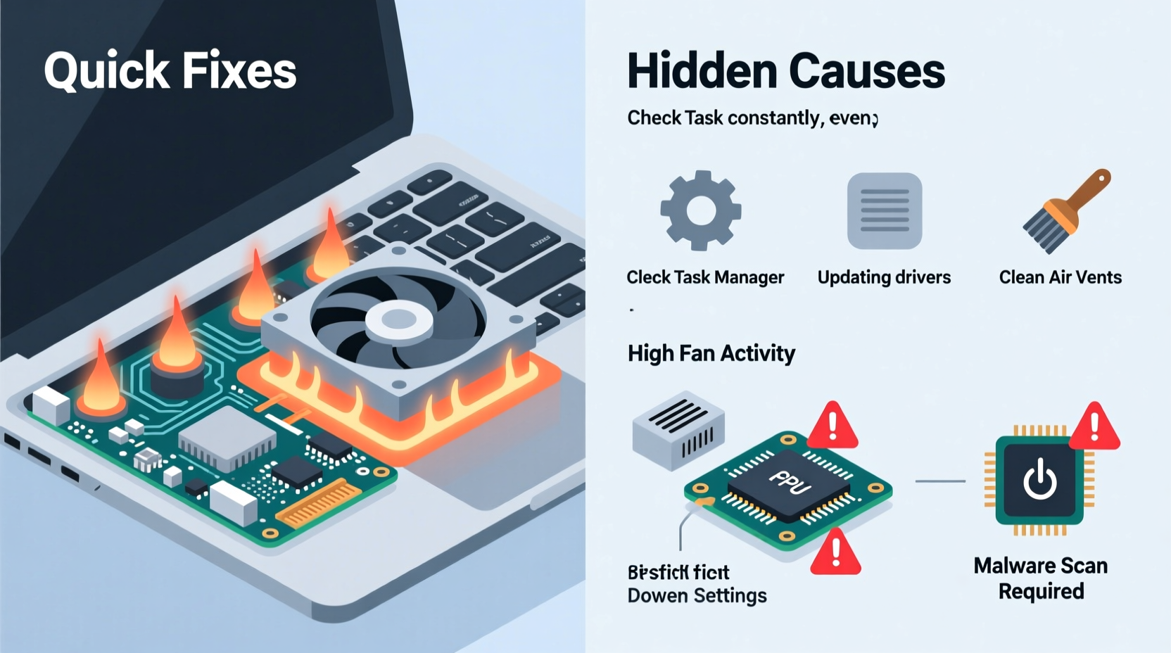 why does my laptop fan run constantly even when idle quick fixes and hidden causes