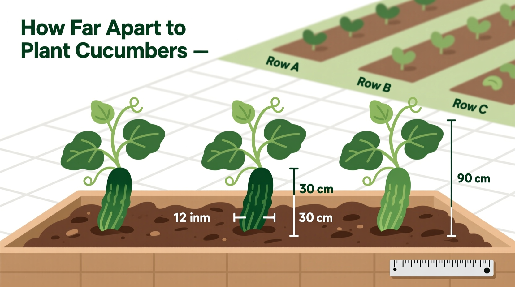 how far apart to plant cucumbers