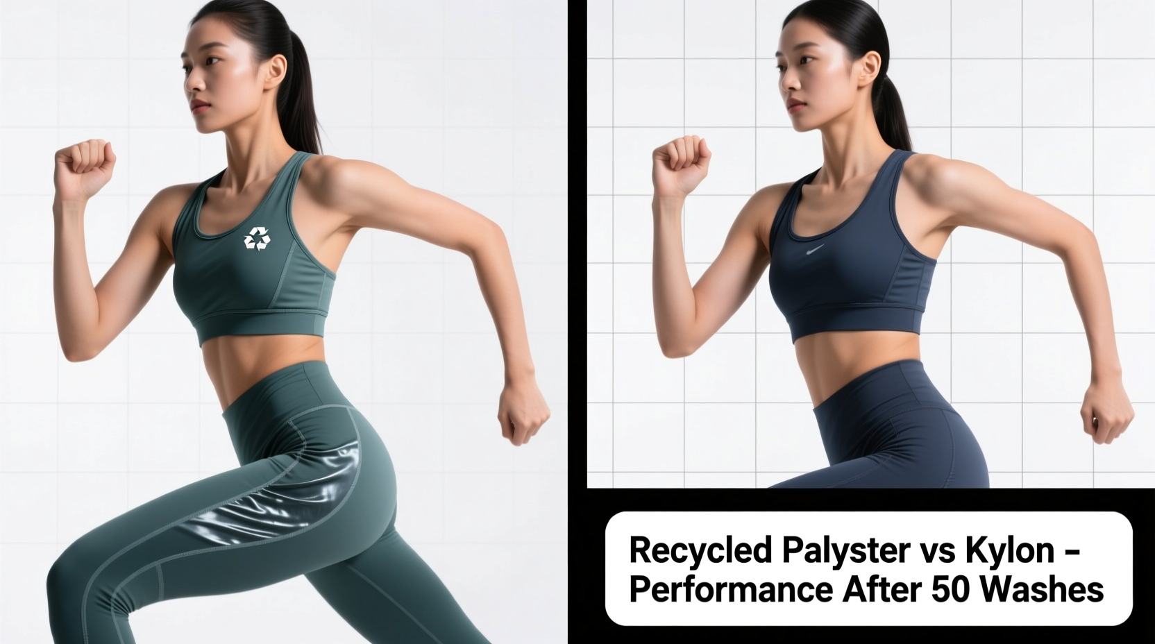 recycled polyester activewear vs nylon which holds up better after repeated washes