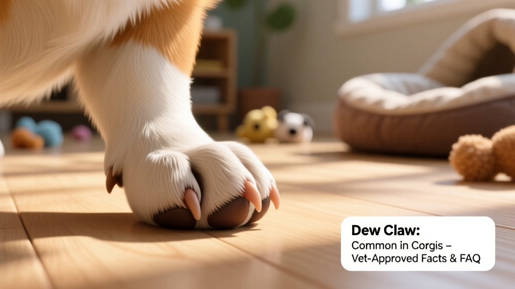 Close-up photo of a Corgi's front paw showing a clearly visible dew claw