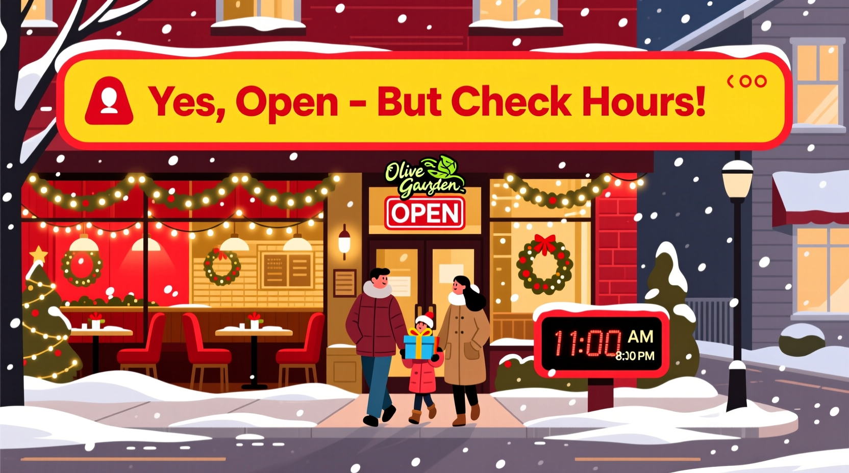 is olive garden restaurant open on christmas day