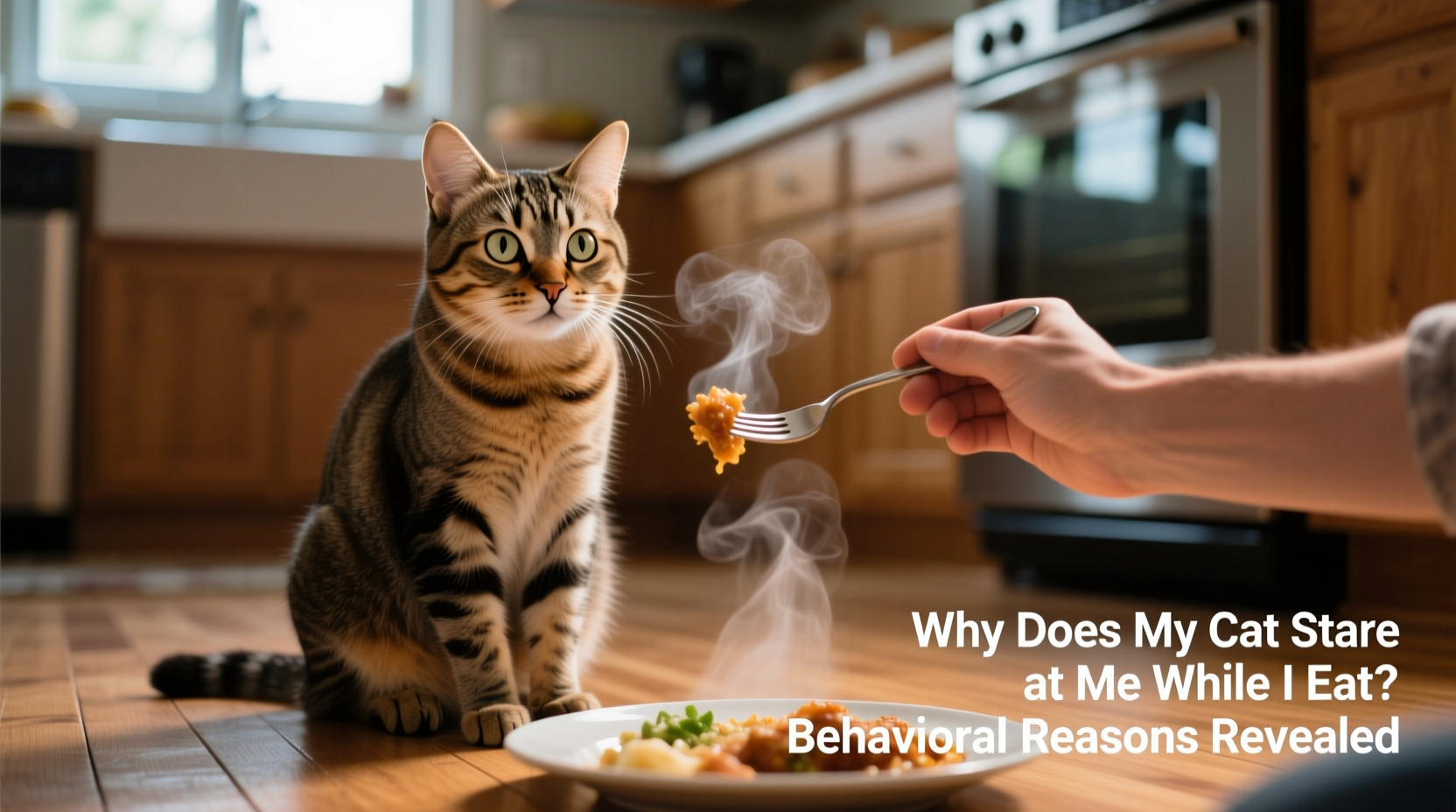 why does my cat stare at me while i eat behavioral reasons revealed