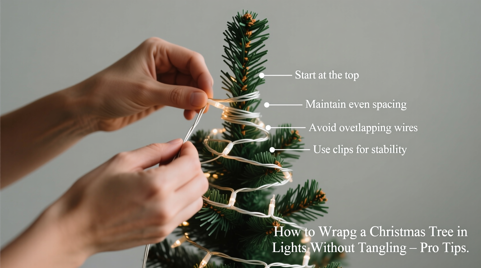 how to wrap a christmas tree in lights without tangling them every time