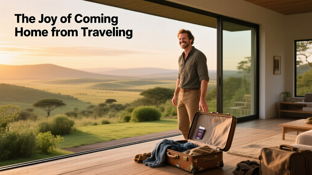 Nomadic Matt posing for a photo in Africa with a wide, sweeping valley in the distance behind him