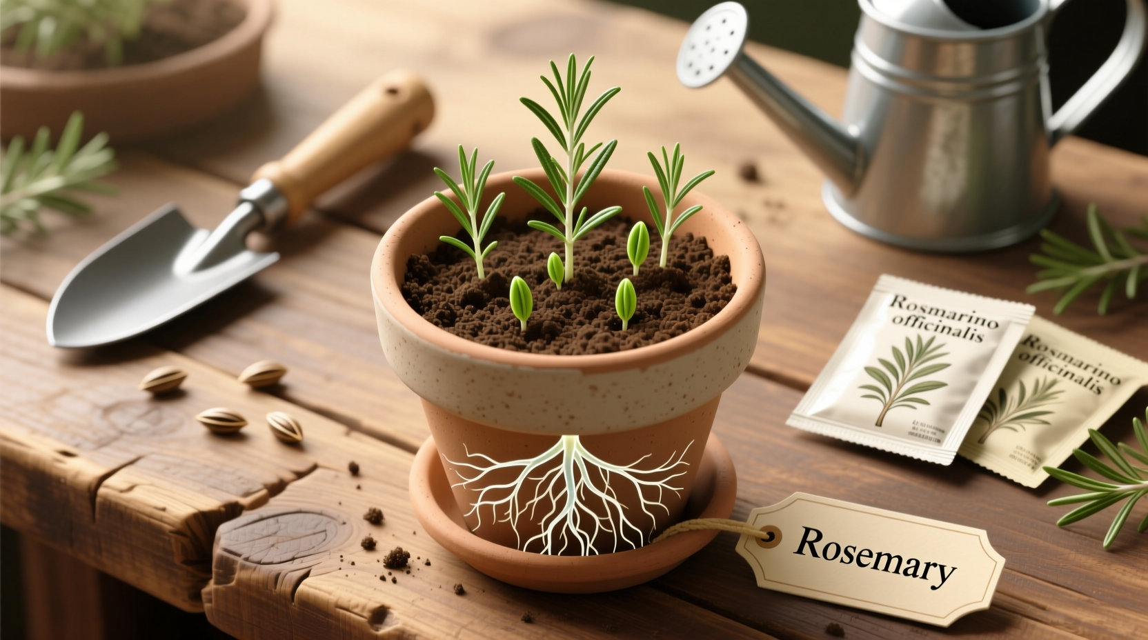 Start Rosemary Seeds in 5 Steps | TheHomeSprouts