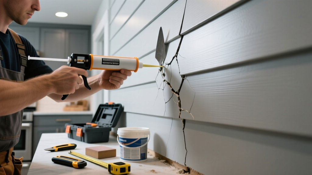 Fixing Fiber Cement Siding Cracks in the Kitchen