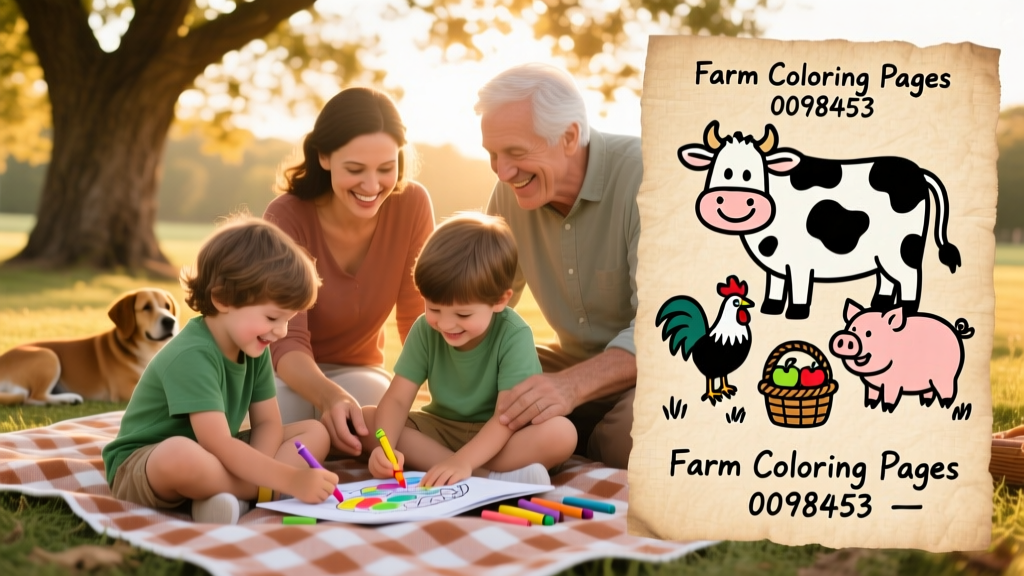 Farm Coloring Pages 0098453: Evidence-Based Benefits for Child Development, Parent-Child Connection, and Screen-Free Calm