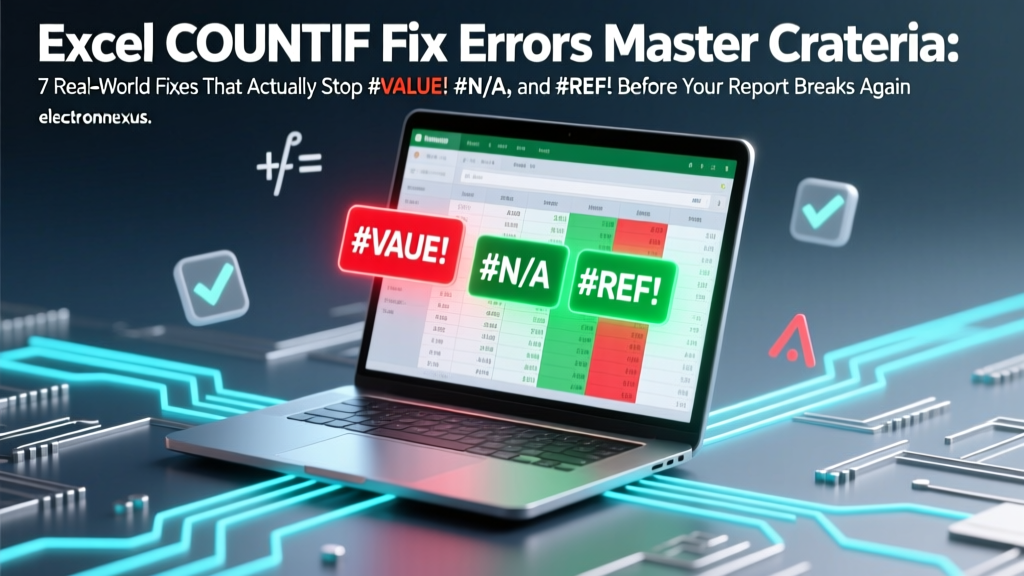 Excel COUNTIF Fix Errors Master Criteria: 7 Real-World Fixes That Actually Stop #VALUE!, #N/A, and #REF! Before Your Report Breaks Again