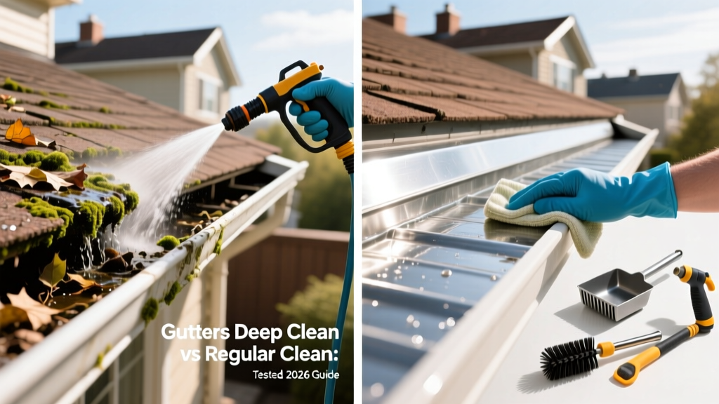 Gutters Deep Clean vs Regular Clean: Tested 2026 Guide