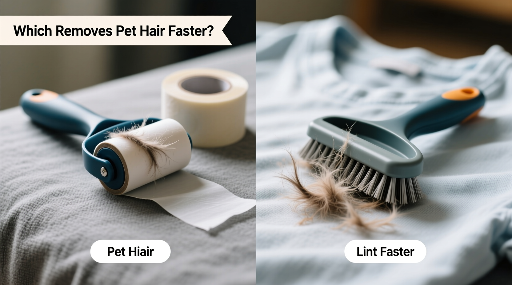 pet hair roller vs lint brush which one removes fur faster from clothes