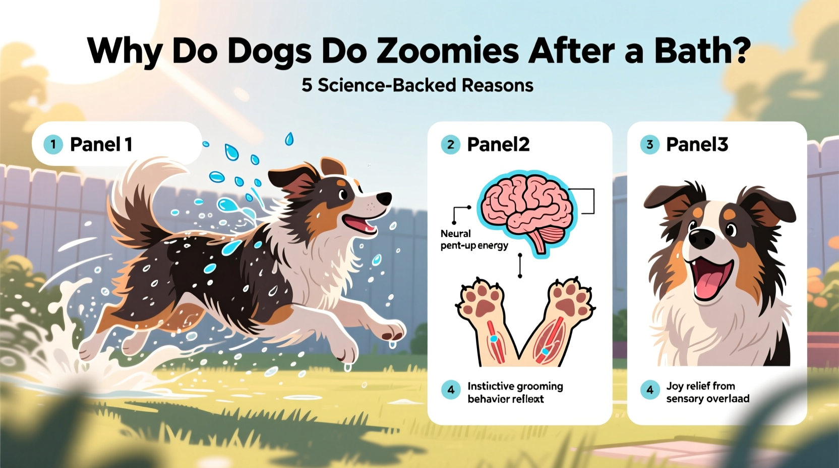 why do dogs do zoomies after a bath logical explanations