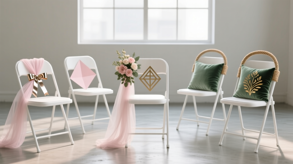 How to Decorate White Folding Chairs for Wedding