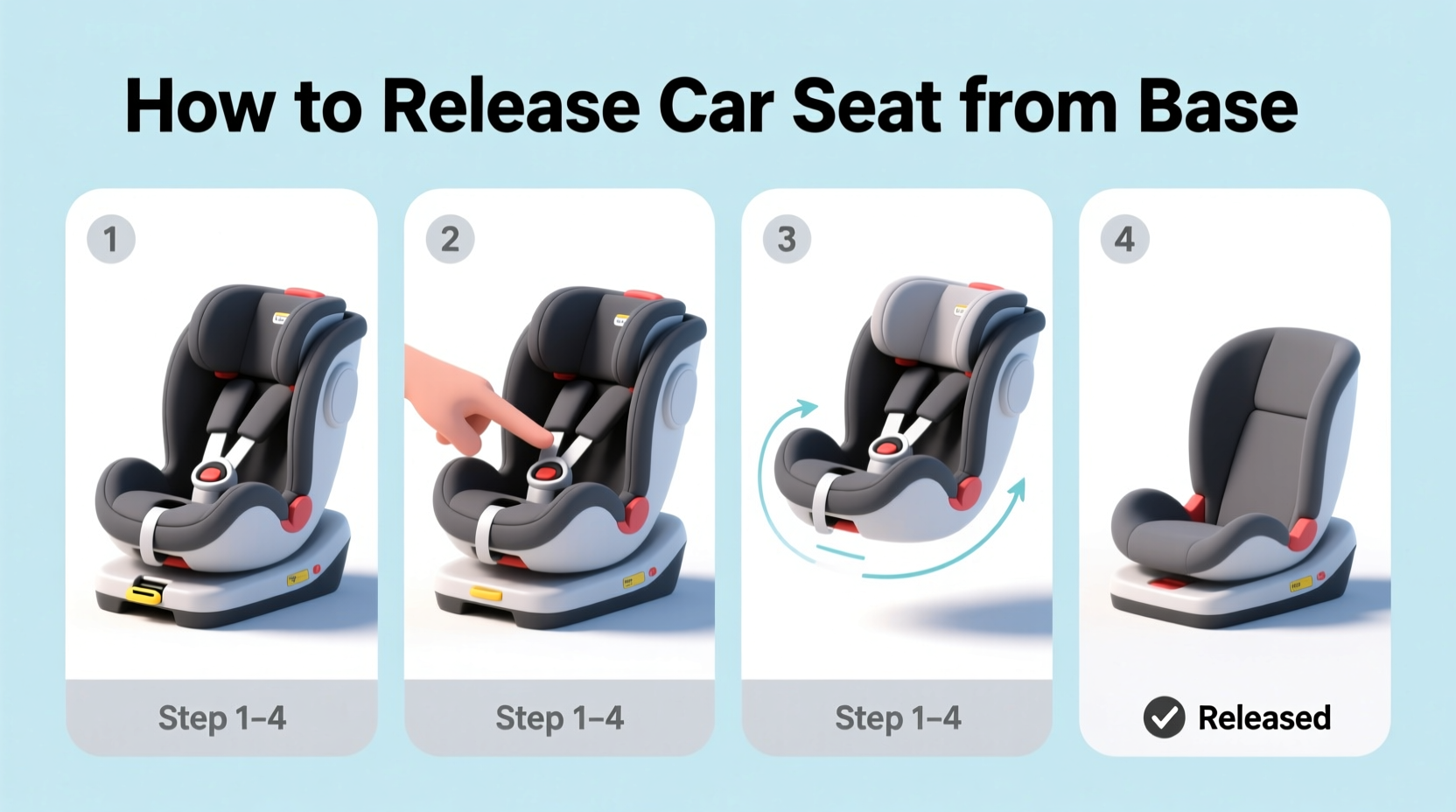 how to release car seat from base