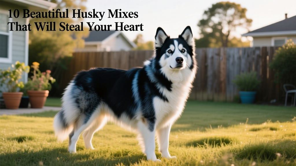 Ausky with Husky face and Aussie coat