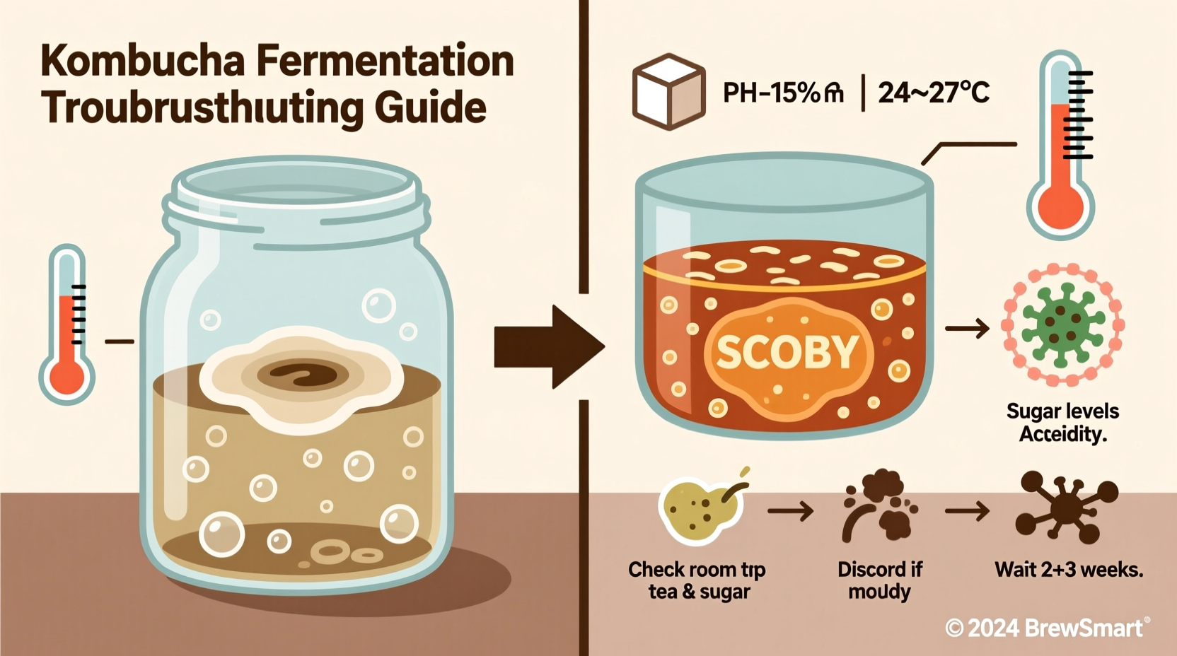 why is my kombucha not carbonating and how to fix fermentation issues